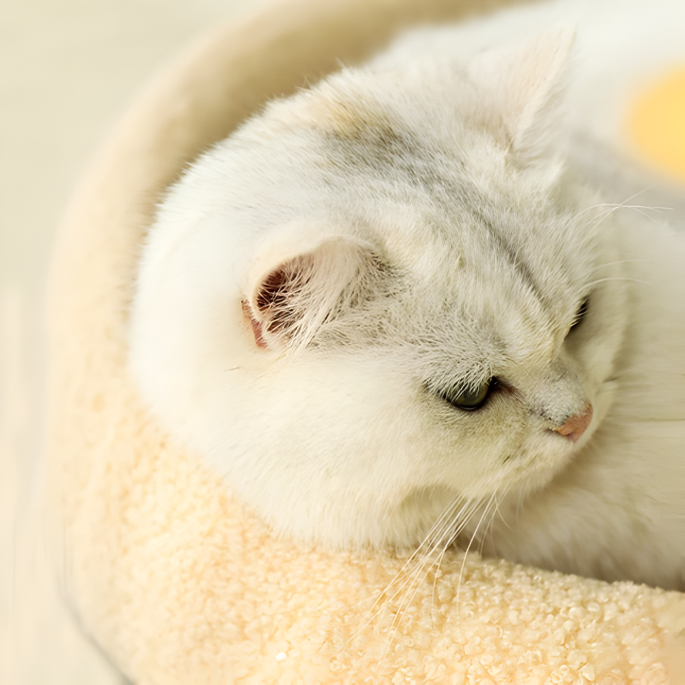 CozyCurve │ Curved Cat Scratching Lounger & Resting Bed