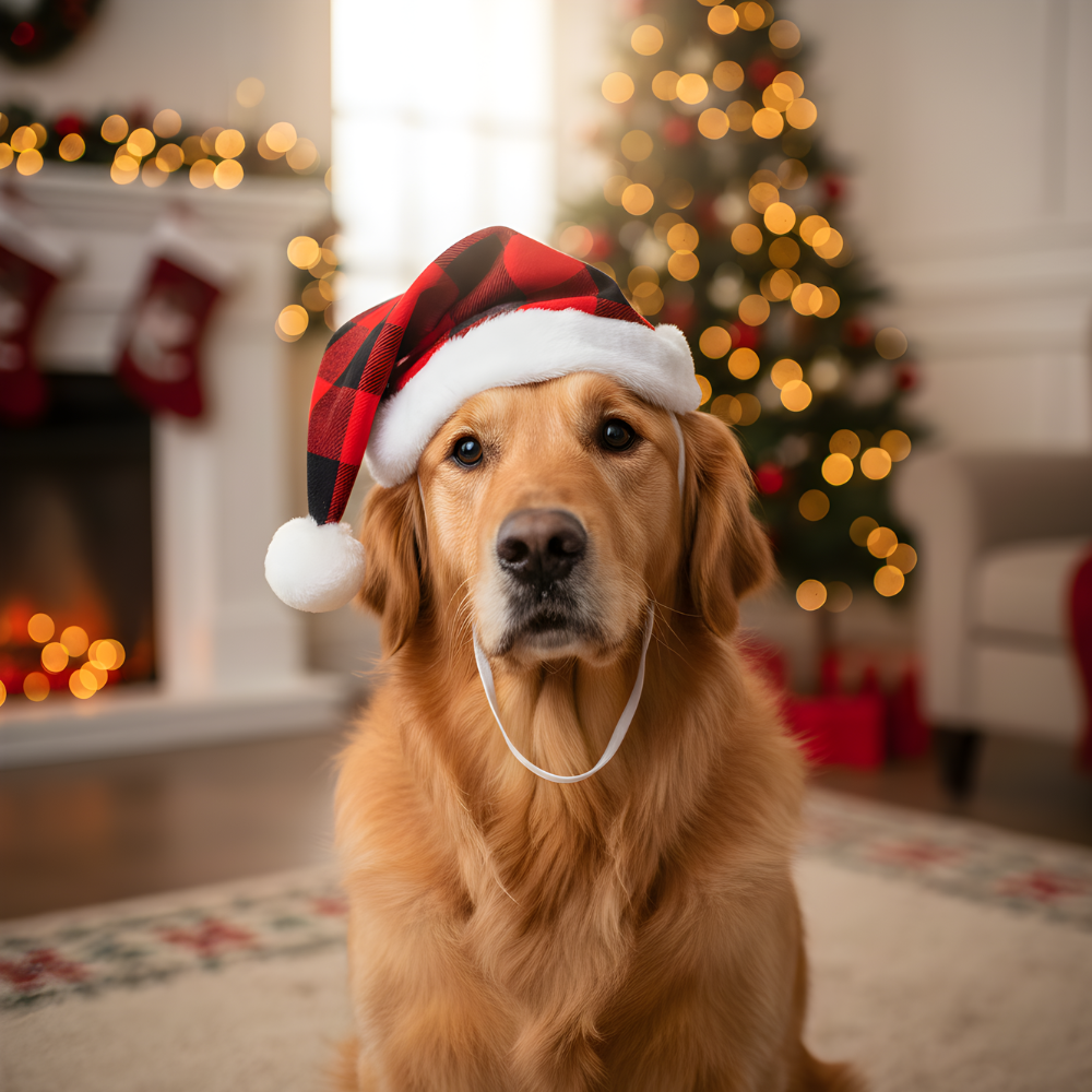 FestivePaws │ Classic Pet Santa Hat