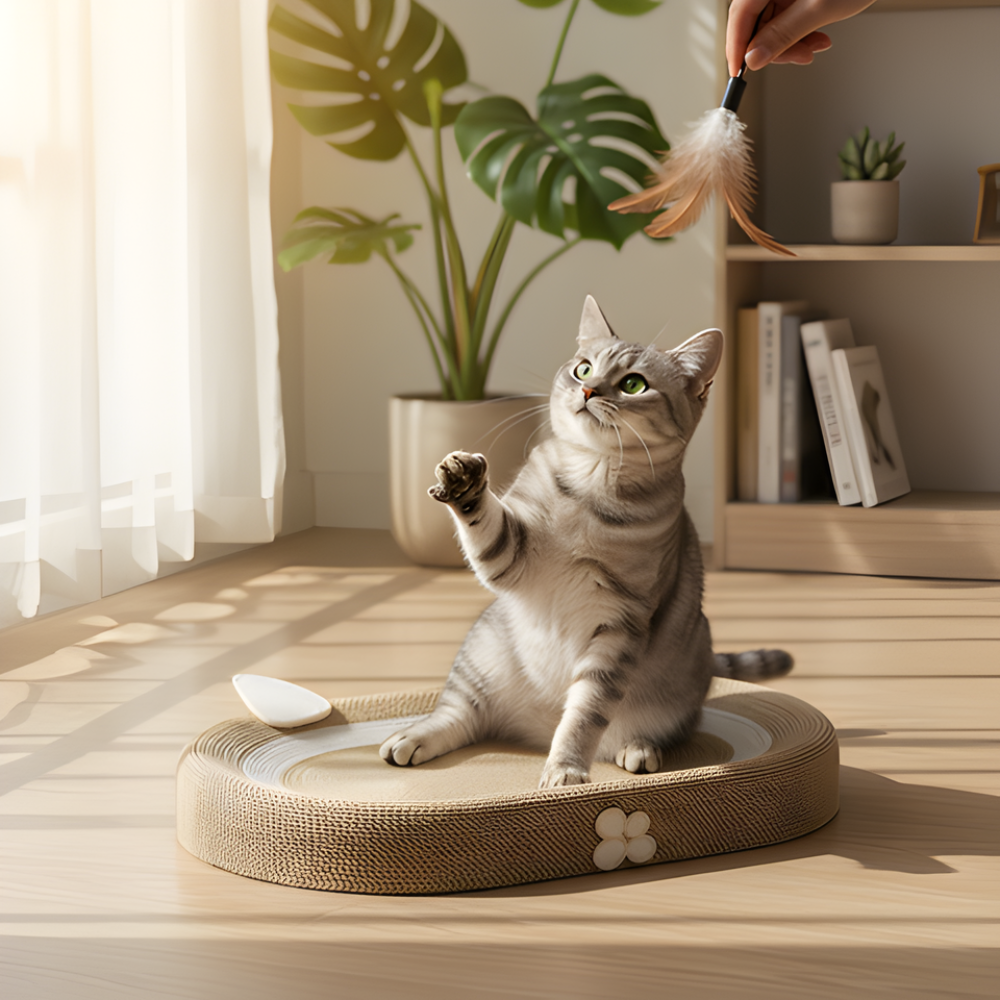 LoafNest │ Oval Cat Scratcher Lounge