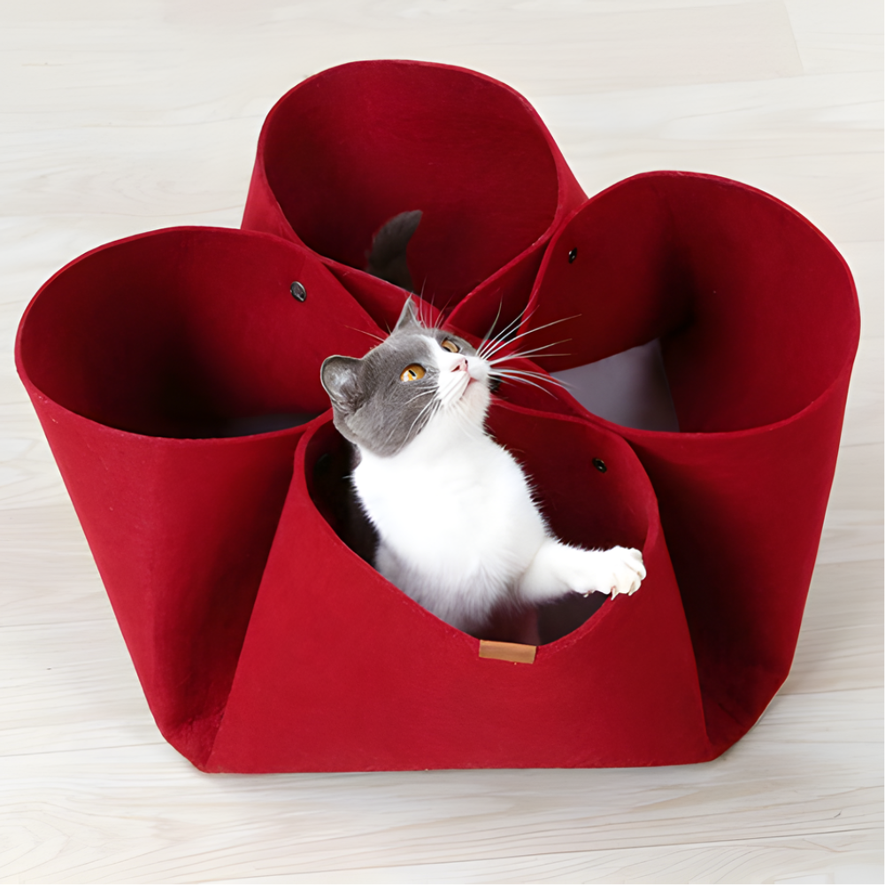 NestlePaws │ Multi Pocket Felt Hideaway for Cats