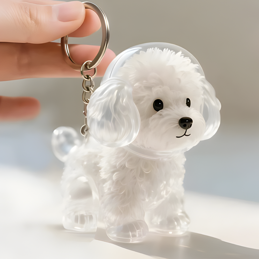 PawKeeps │ Pet Fur Keepsake Memory Capsule Keychain