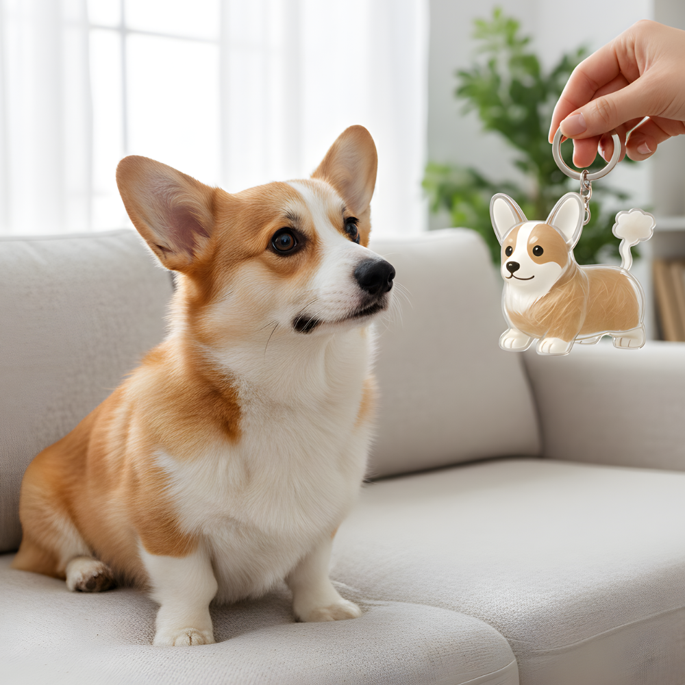 PawKeeps │ Pet Fur Keepsake Memory Capsule Keychain
