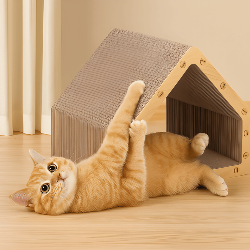 PurrHaven │ Cozy Cat Scratching House & Hideaway