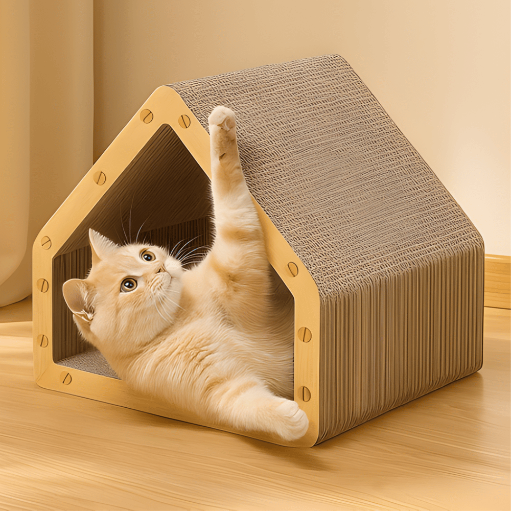 PurrHaven │ Cozy Cat Scratching House & Hideaway