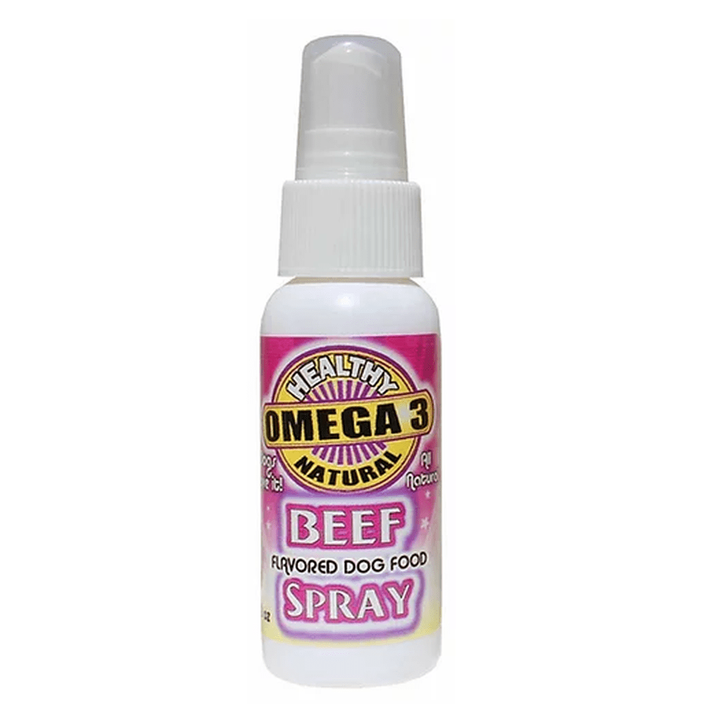 Flavored Sprays Beef Dog Food Topper | Vegan Omega-3 Flavor Spray, 2oz