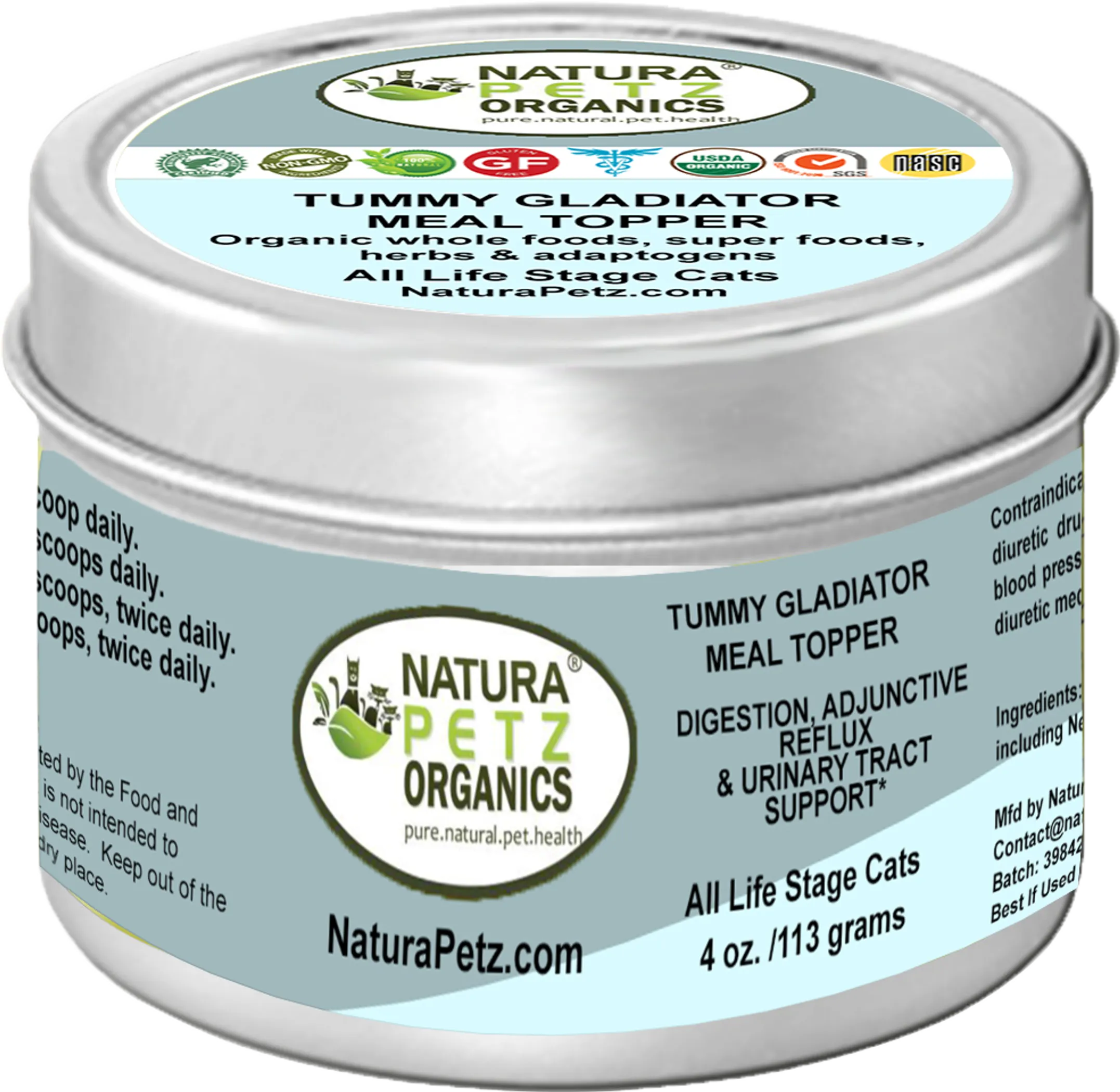 Organic Pet Systems Tummy Gladiator Cat Digestive Supplement - 4 Oz